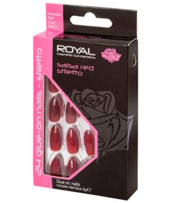 Køb Royal Kunstige Negle Salsa Red Stiletto - 24 stk. online billigt tilbud rabat legetøj