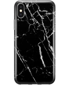 Køb iPhone X/Xs Cover - Sort Marmor online billigt tilbud rabat legetøj