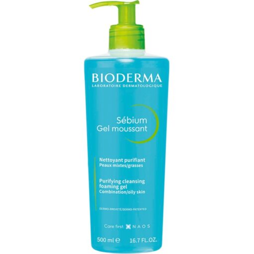 shop Bioderma Sebium Gel Moussant Cleansing Gel 500 ml af Bioderma - online shopping tilbud rabat hos shoppetur.dk