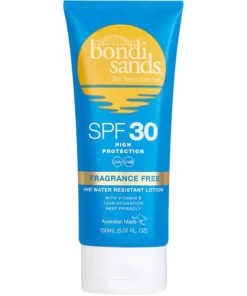 shop Bondi Sands Fragrance Free Sunscreeen Lotion SPF 30+ - 150 ml af Bondi Sands - online shopping tilbud rabat hos shoppetur.dk