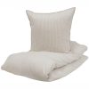 shop Borås Cotton sengesæt - Cille - Beige/hvidstribet af Borås Cotton - online shopping tilbud rabat hos shoppetur.dk
