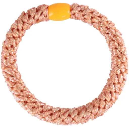 shop By Stær BRAIDED Hairtie - Glitter Peach af By Str - online shopping tilbud rabat hos shoppetur.dk