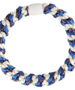 shop By Stær BRAIDED Hairtie - Multi Blue/White/Purple Glitter af By Str - online shopping tilbud rabat hos shoppetur.dk