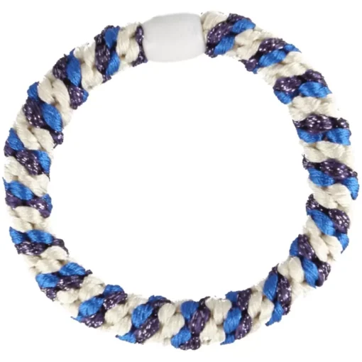 shop By Stær BRAIDED Hairtie - Multi Blue/White/Purple Glitter af By Str - online shopping tilbud rabat hos shoppetur.dk