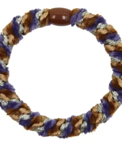 shop By Stær BRAIDED Hairtie - Velvet Mix Brown/Purple af By Str - online shopping tilbud rabat hos shoppetur.dk