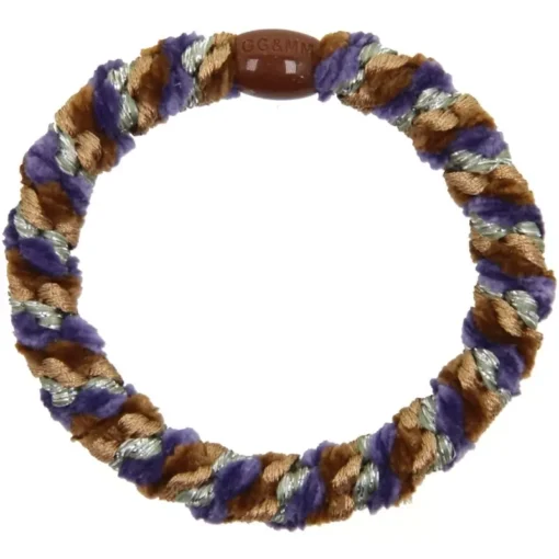 shop By Stær BRAIDED Hairtie - Velvet Mix Brown/Purple af By Str - online shopping tilbud rabat hos shoppetur.dk