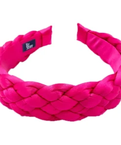 shop By Stær VIGGA Braided Hairband - Pink Satin af By Str - online shopping tilbud rabat hos shoppetur.dk