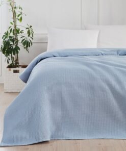 shop BySkagen sengetæppe - Waffel - Blå af BySkagen - online shopping tilbud rabat hos shoppetur.dk