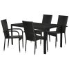 shop Camilla havemøbelsæt med 4 Emma stole - Sort af  - online shopping tilbud rabat hos shoppetur.dk