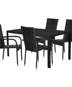 shop Camilla havemøbelsæt med 4 Emma stole - Sort af  - online shopping tilbud rabat hos shoppetur.dk