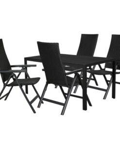 shop Camilla havemøbelsæt med 4 Jonna stole - Sort af  - online shopping tilbud rabat hos shoppetur.dk