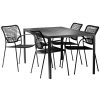 shop Camilla havemøbelsæt med 4 Malica stole - Sort af  - online shopping tilbud rabat hos shoppetur.dk