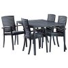 shop Camilla havemøbelsæt med 4 Marina stole - Sort af  - online shopping tilbud rabat hos shoppetur.dk