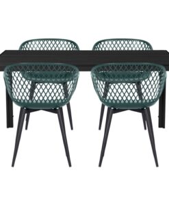 shop Camilla havemøbelsæt med 4 Neria stole - Sort/grøn af  - online shopping tilbud rabat hos shoppetur.dk