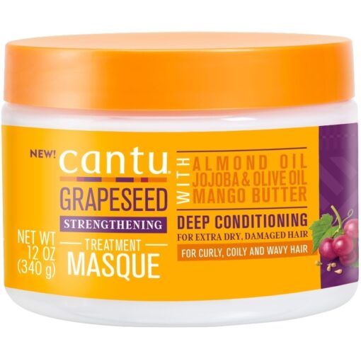 shop Cantu Grapeseed Strengthening Treatment Masque 340 gr. (U) af Cantu - online shopping tilbud rabat hos shoppetur.dk