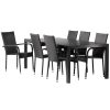 shop Carina havemøbelsæt med 6 Emma stole - Grå/sort af  - online shopping tilbud rabat hos shoppetur.dk