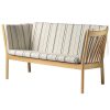 shop Erik Ole Jørgensen 2 pers. sofa - J148 - Eg/urd stripe af FDB Møbler - online shopping tilbud rabat hos shoppetur.dk