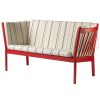 shop Erik Ole Jørgensen 2 pers. sofa - J148 - Rød/urd stripe af FDB Møbler - online shopping tilbud rabat hos shoppetur.dk