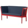 shop Erik Ole Jørgensen 2 pers. sofa - J148 - Ruby red/mørkeblå af FDB Møbler - online shopping tilbud rabat hos shoppetur.dk