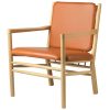shop Erik Ole Jørgensen lænestol - J147 - Eg/cognac læder af FDB Møbler - online shopping tilbud rabat hos shoppetur.dk