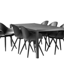 shop Filippa havemøbelsæt med 6 Solaima stole - Sort af  - online shopping tilbud rabat hos shoppetur.dk