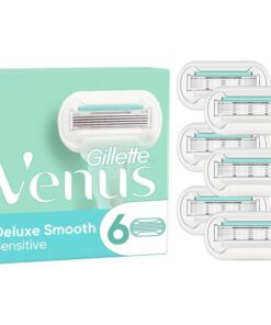 shop Gillette Venus Deluxe Smooth Sensitive Blades 6 Pieces af Gillette - online shopping tilbud rabat hos shoppetur.dk