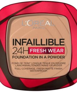 shop L'Oreal Paris Cosmetics Infaillible 24h Fresh Wear Powder Foundation 9 gr. - 220 Sand af LOreal Paris - online shopping tilbud rabat hos shoppetur.dk