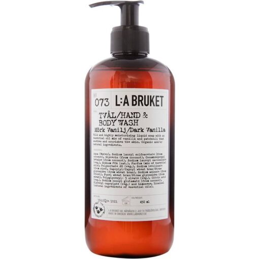 shop L:A Bruket 073 Hand & Body Wash 450 ml - Dark Vanilla af LA Bruket - online shopping tilbud rabat hos shoppetur.dk