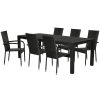 shop Leonora havemøbelsæt med 6 Emma stole - Sort af  - online shopping tilbud rabat hos shoppetur.dk