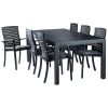 shop Leonora havemøbelsæt med 6 Marina stole - Sort af  - online shopping tilbud rabat hos shoppetur.dk