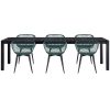 shop Leonora havemøbelsæt med 6 Neria stole - Sort/grøn af  - online shopping tilbud rabat hos shoppetur.dk