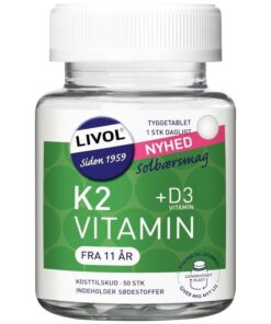 shop Livol K2 vitamin +D3 50 Pieces af Livol - online shopping tilbud rabat hos shoppetur.dk