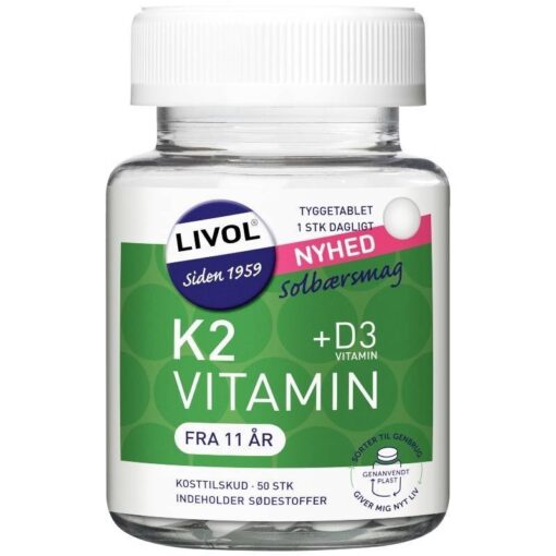 shop Livol K2 vitamin +D3 50 Pieces af Livol - online shopping tilbud rabat hos shoppetur.dk