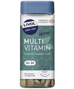 shop Livol Multivitamin m.urter 50+ 150 Pieces af Livol - online shopping tilbud rabat hos shoppetur.dk