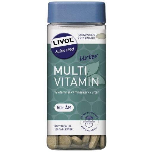 shop Livol Multivitamin m.urter 50+ 150 Pieces af Livol - online shopping tilbud rabat hos shoppetur.dk