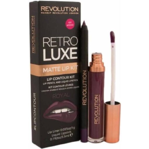 shop Makeup Revolution Retro Luxe Matte Lip Kit - Royal (U) af Makeup Revolution - online shopping tilbud rabat hos shoppetur.dk