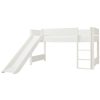 shop Manish-h halvhøj seng med rutsjebane - Huxie - Hvid af Manis-h - online shopping tilbud rabat hos shoppetur.dk