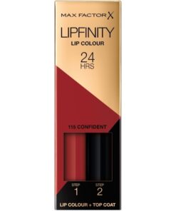 shop Max Factor Lipfinity Lip Colour 24 Hrs - 115 Confident af Max Factor - online shopping tilbud rabat hos shoppetur.dk