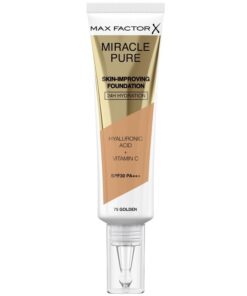 shop Max Factor Miracle Pure Skin-Improving Foundation 30 ml - 75 Golden af Max Factor - online shopping tilbud rabat hos shoppetur.dk