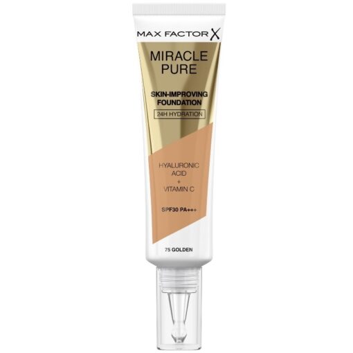 shop Max Factor Miracle Pure Skin-Improving Foundation 30 ml - 75 Golden af Max Factor - online shopping tilbud rabat hos shoppetur.dk