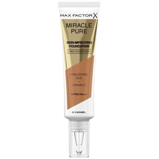 shop Max Factor Miracle Pure Skin-Improving Foundation 30 ml - 85 Caramel af Max Factor - online shopping tilbud rabat hos shoppetur.dk