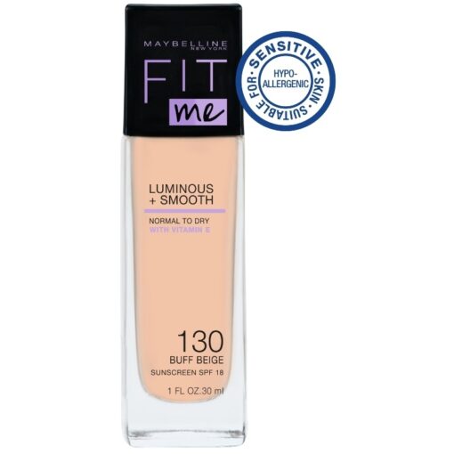 shop Maybelline Fit Me Luminous + Smooth Foundation - 130 Buff Beige af Maybelline - online shopping tilbud rabat hos shoppetur.dk