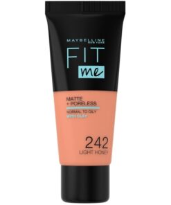 shop Maybelline Fit Me Matte + Poreless Foundation Normal To Oily 30 ml - 242 Light Honey (U) af Maybelline - online shopping tilbud rabat hos shoppetur.dk