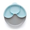 shop Miniware tallerken - Healthy meal - Grey/aqua af Miniware - online shopping tilbud rabat hos shoppetur.dk