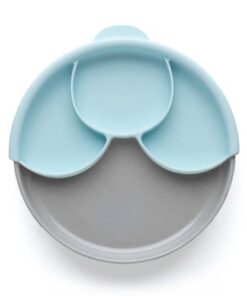 shop Miniware tallerken - Healthy meal - Grey/aqua af Miniware - online shopping tilbud rabat hos shoppetur.dk