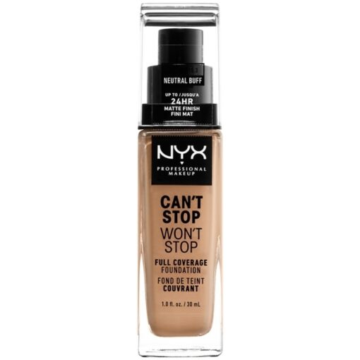 shop NYX Prof. Makeup Can't Stop Won't Stop Foundation 30 ml - Natural Buff (U) af NYX Professional Makeup - online shopping tilbud rabat hos shoppetur.dk