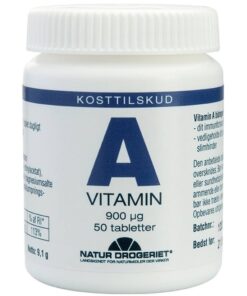 shop Natur Drogeriet A-Vitamin 900 ug 50 Pieces af Natur Drogeriet - online shopping tilbud rabat hos shoppetur.dk
