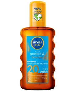 shop Nivea Sun Protect & Bronze Oil Spray SPF 20 - 200 ml af Nivea - online shopping tilbud rabat hos shoppetur.dk