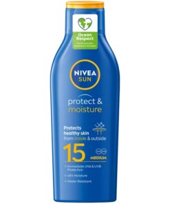 shop Nivea Sun Protect & Moisture Lotion SPF 15 - 200 ml af Nivea - online shopping tilbud rabat hos shoppetur.dk