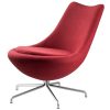 shop Poul M. Volther lænestol - L40 Bellamie med drejestel - Rød/stål af FDB Møbler - online shopping tilbud rabat hos shoppetur.dk